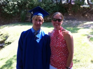 Houtz with her son at his 2012 high school graduation