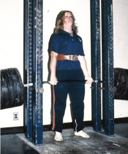 Stark Center co-director Jan Todd is shown during her world-record setting lifting career