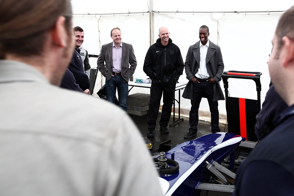 Michael Johnson Meets Williams F1 team
