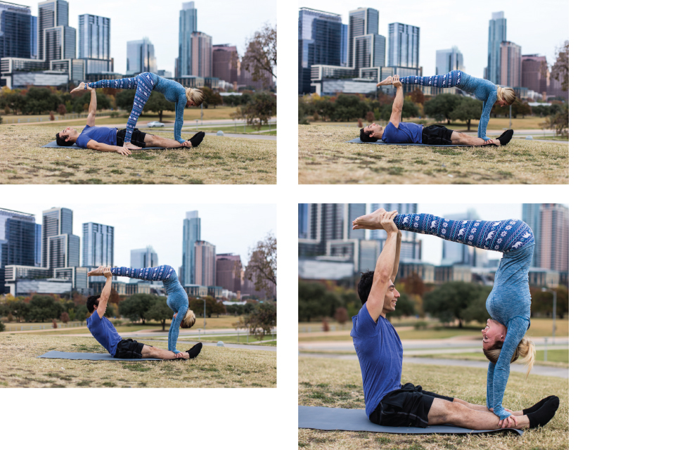 Acro Yoga Performance Duo for Hire in Austin, duo yoga poses 