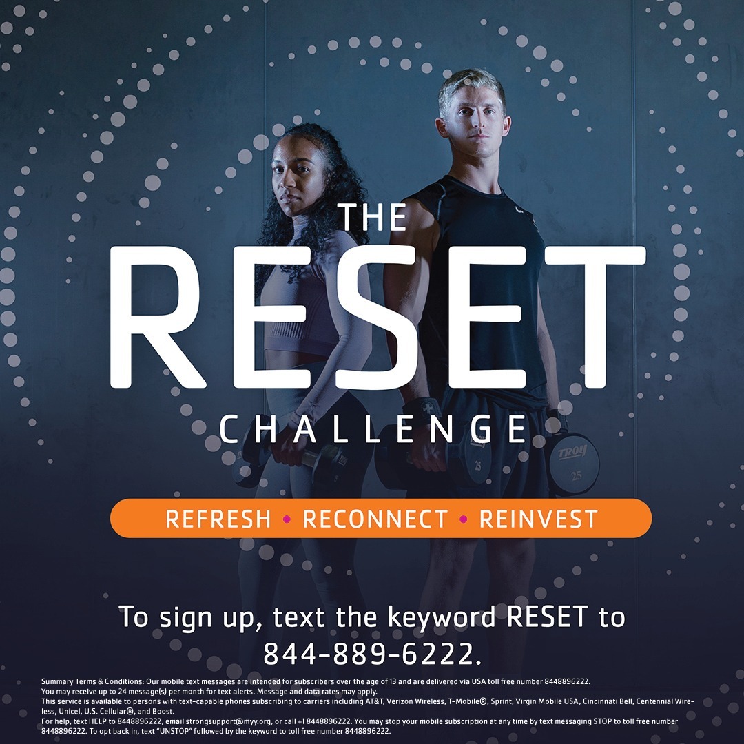 The Y is launching a FREE 21-day challenge designed to get you up and moving at least 30 minutes a day! 

Plus, Y Health Coaches will help you focus on a new theme each week: REFRESH, RECONNECT and REINVEST. 🤩 It all starts February 7th! Text RESET to 844-889-6222 to join. 

#YMCA #atx #austintx #resetchallenge #fitness #atxfitness #atxlife