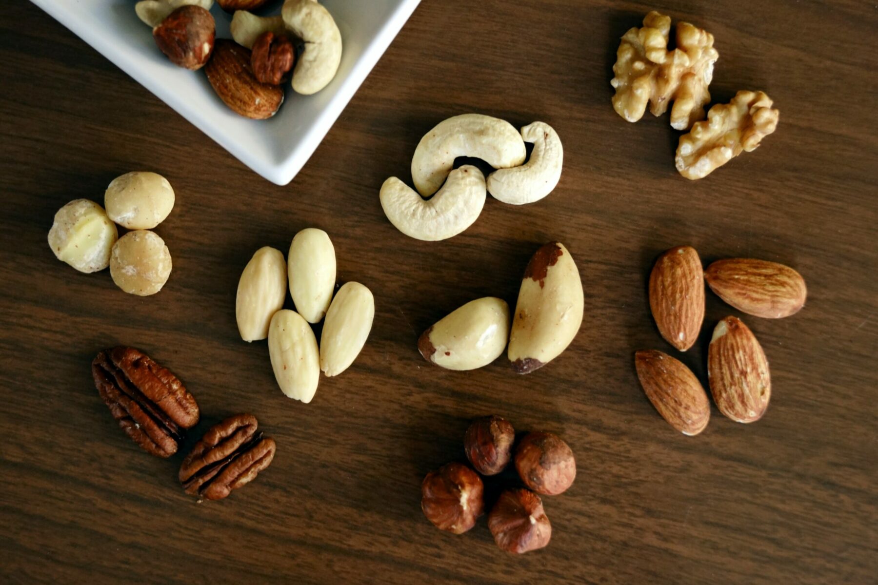 An assortment of nuts.