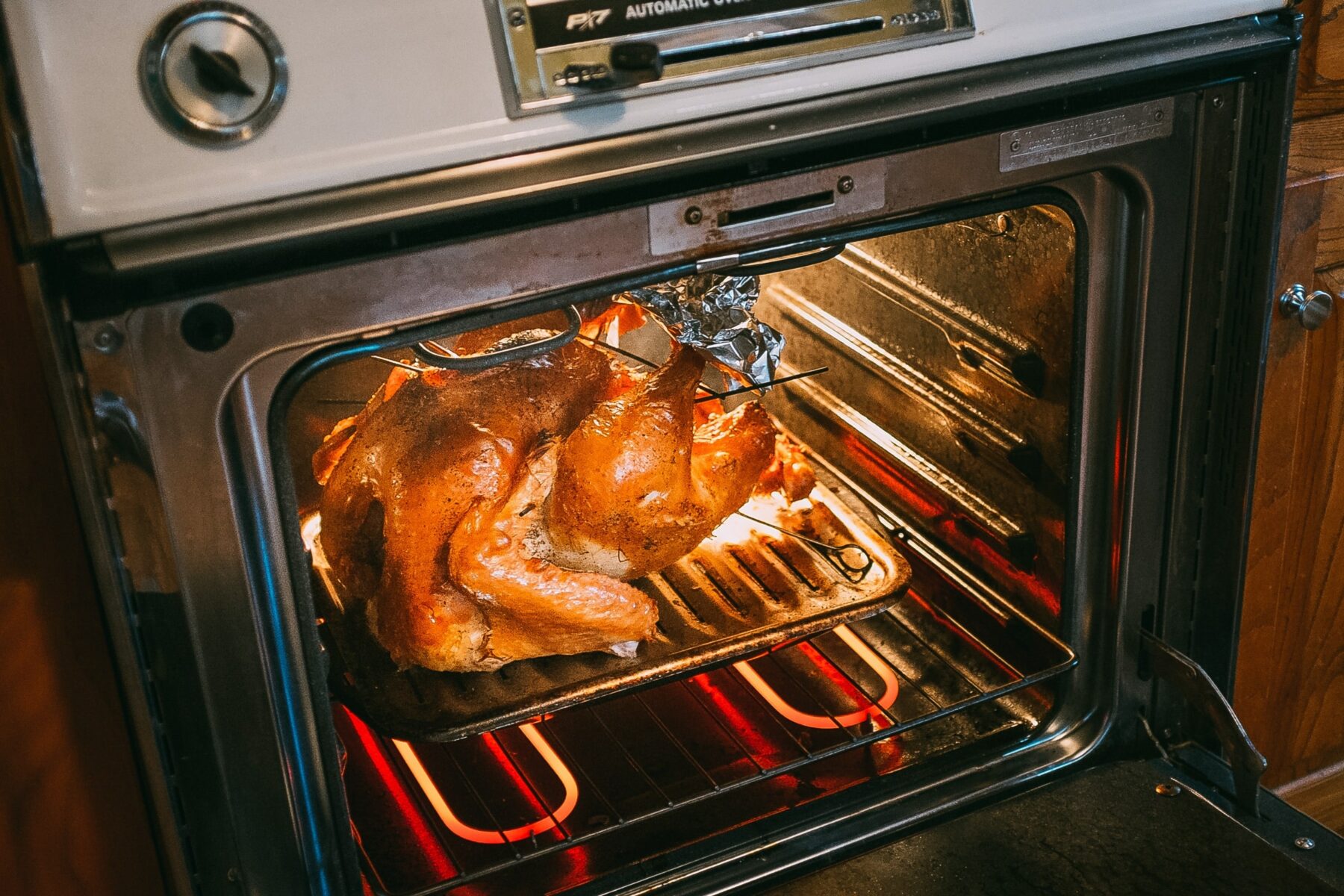 Cooking turkey.