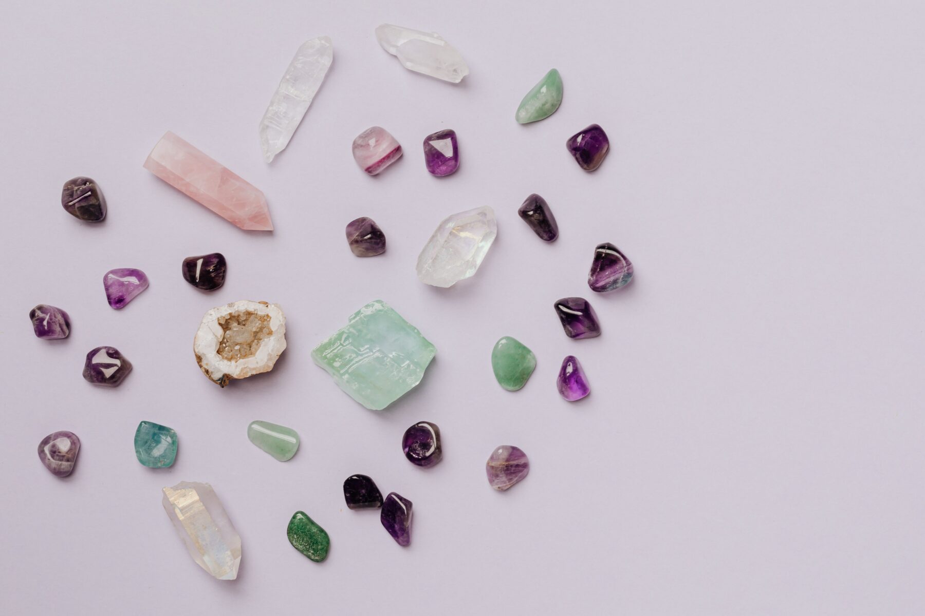 Assortment of crystals.
